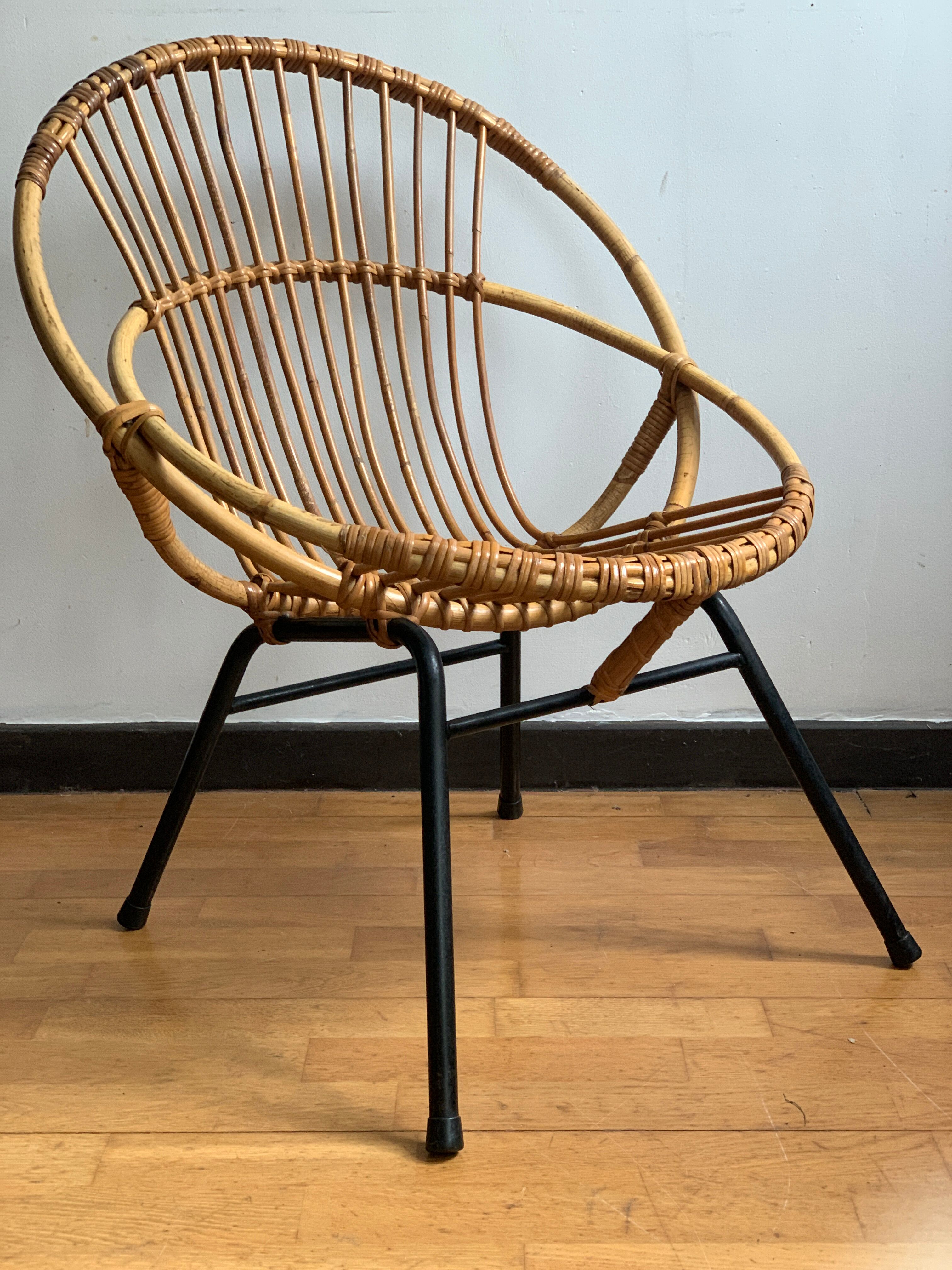 Rattan armchair
