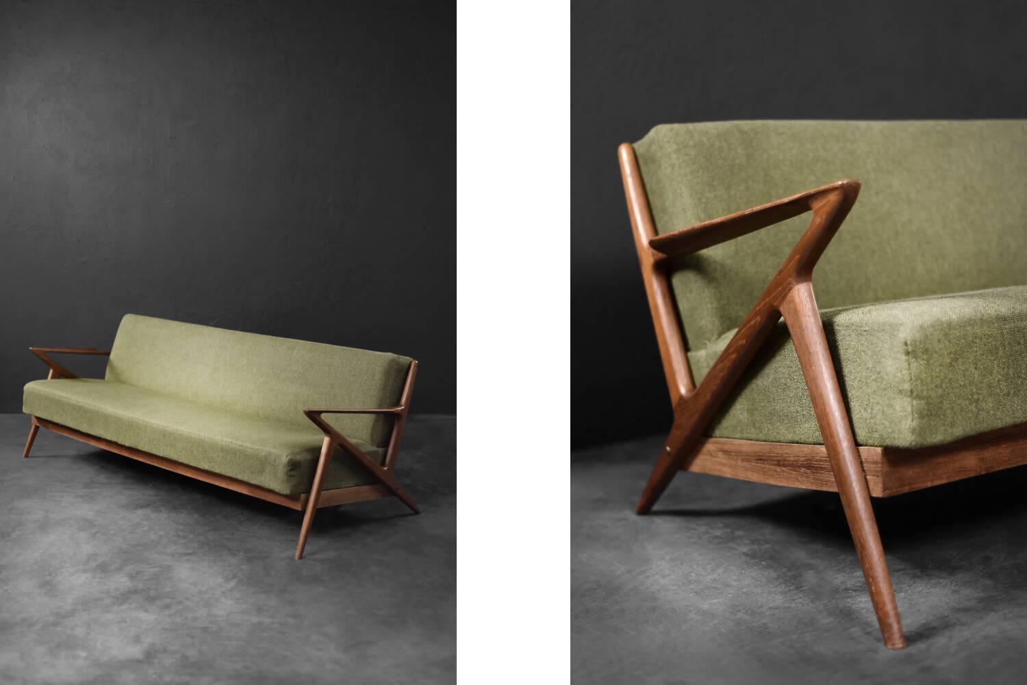Vintage Danish 3-seater canapé from the mid-century, designed by Poul Jensen for Selig.