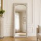 Large antique Art Deco bevelled mirror from 1929 – Greige tabletop mirror
