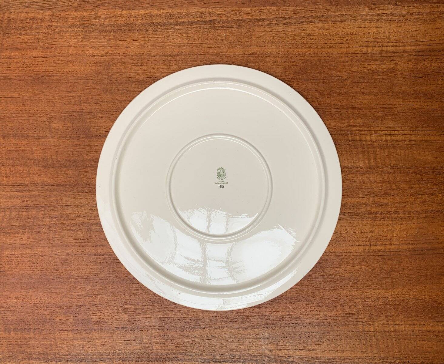 Mid-century German ceramic cake plate with floral patterns by Limburg, 1960s.