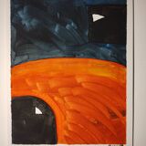 Signed abstract painting
