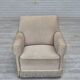 1970s, Danish vintage chair, furniture velour, ash wood, original condition.