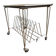 Rolling table for magazines or vinyl records.
