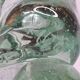 Set of six water glass knife holders from the Biot glassworks, signed