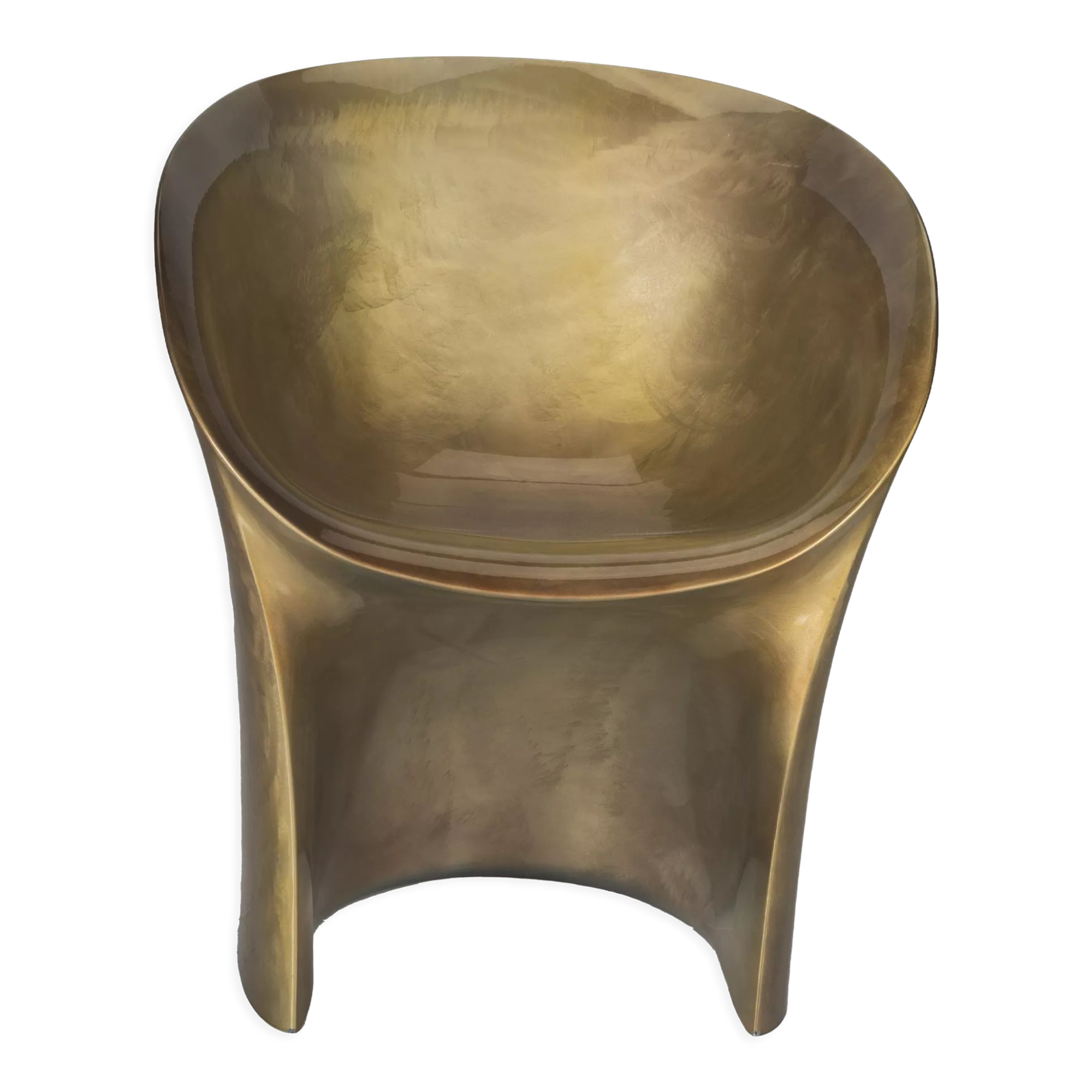 Gold Metallic Moon Armchair by Tokujin Yoshika for Moroso