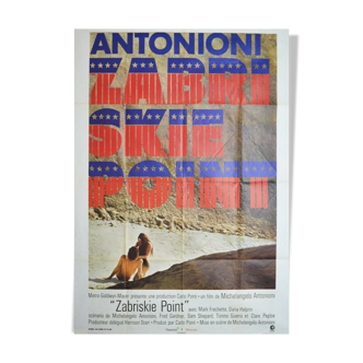 Affiche cinéma original 1970 vintage zabriskie point michelangelo antonioni 120x160 cm