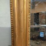 Wood mirror and golden Stuk