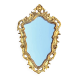 Ancien miroir en résine dorée - 43 x 68 cm