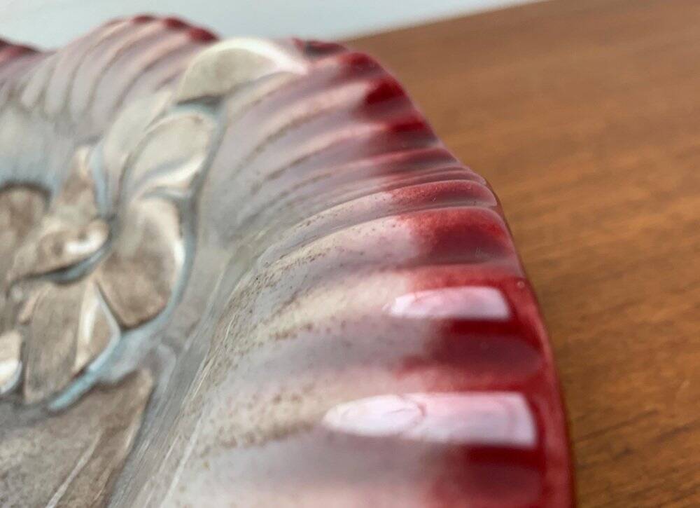 Large East German pottery bowl from the mid-century GDR by Strehla Keramik, 1960s.