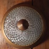 Ceiling lamp lamp diamond tip molded glass base gilded metal dp 1122110