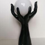 Lamp hands globe opaline