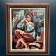 Original Swedish Oil on Canvas - "Portrait of a Young Woman" by M. Costa - Signed - Vintage and Framed - 82.5 × 67.3 cm