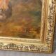 Oil on canvas "Dog resting" framed and signed