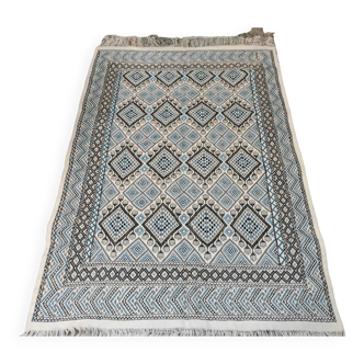 Hand-woven margoum rug in natural wool