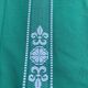 Artiga tablecloth and 6 napkins, Basque linen, green with white embroidery