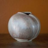 Small vintage ball vase, ceramic vase, interior decoration, pottery