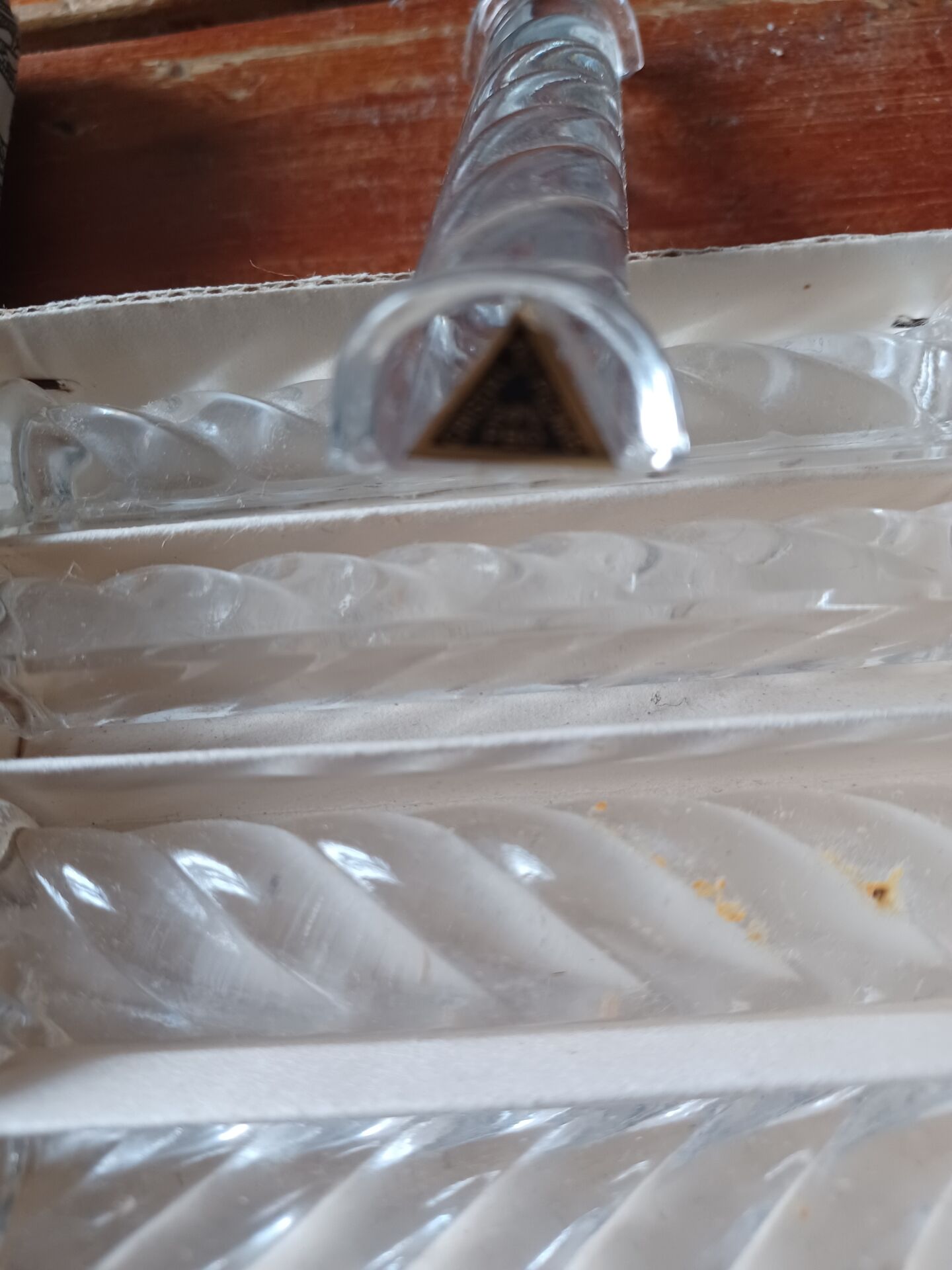 12 vintage crystal knife rests