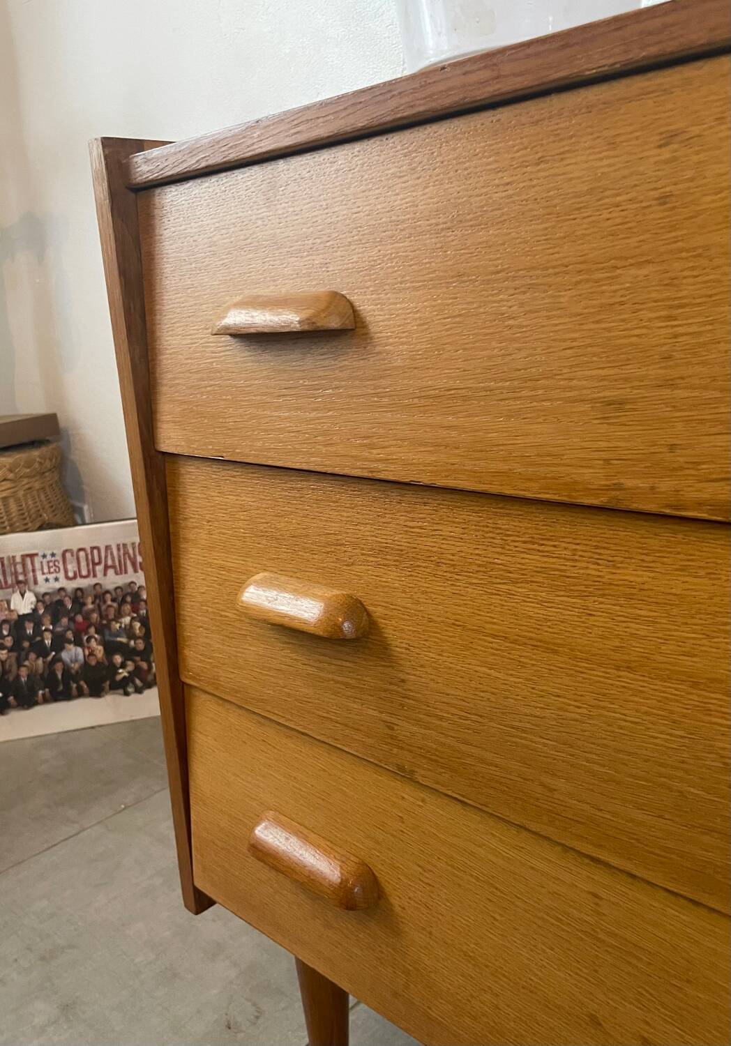 Commode en teck, années 60
