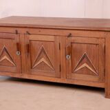 Antique Art Deco low sideboard in Burmese teak