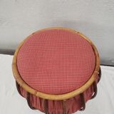 Tabouret / pouf en rotin vintage