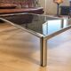 Vintage coffee table in chrome and smoked glass – 1970s/80s