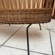 Vintage rattan and metal bar, 60s