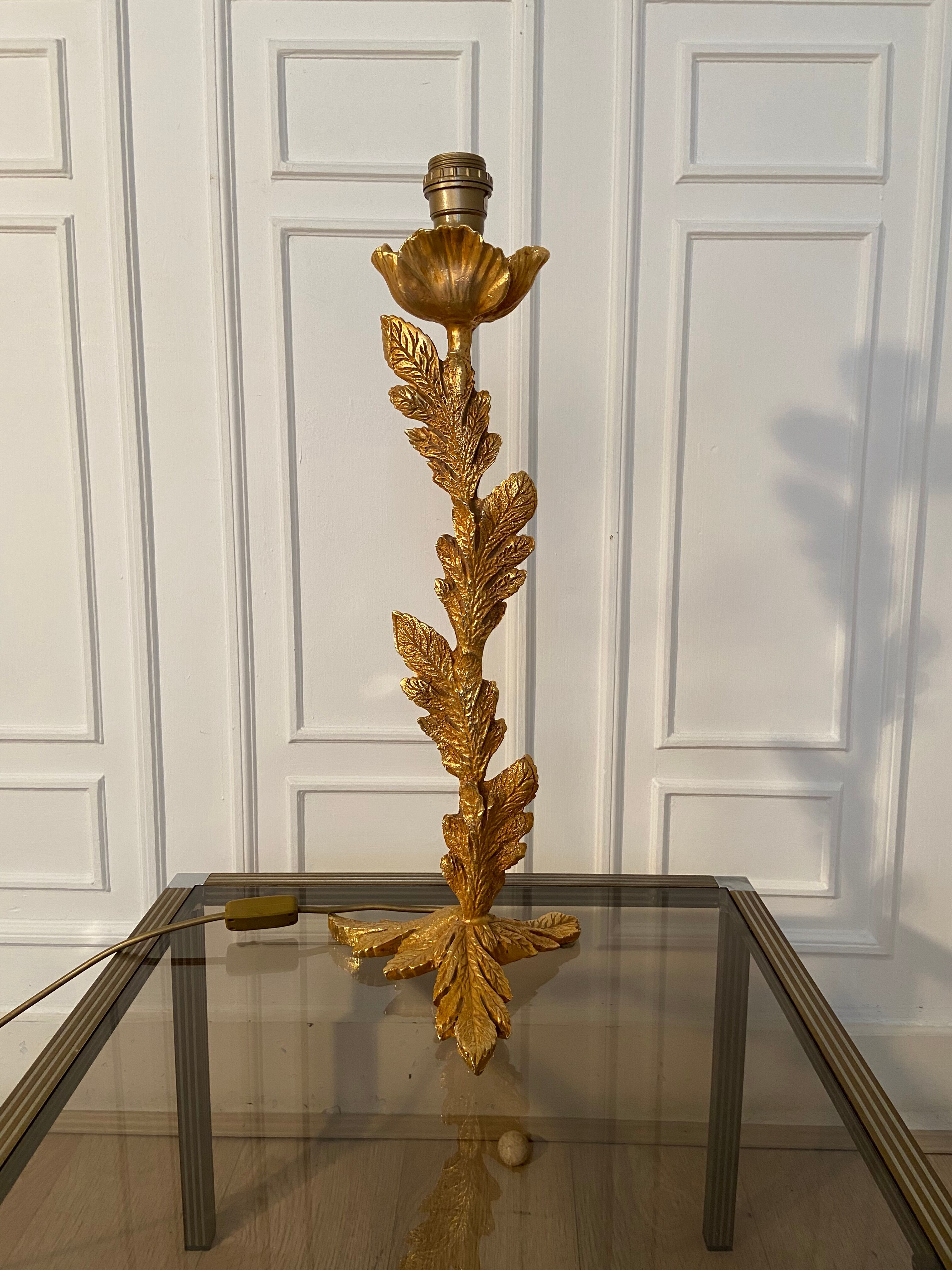 Sculptural bronze lamp, Fondica, Paris