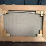 Oil on canvas by Claude Claveau wall with red door 20th century