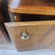 Art Decò bedside tables in walnut and brass, 1940