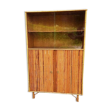 Rattan glazed bookcase