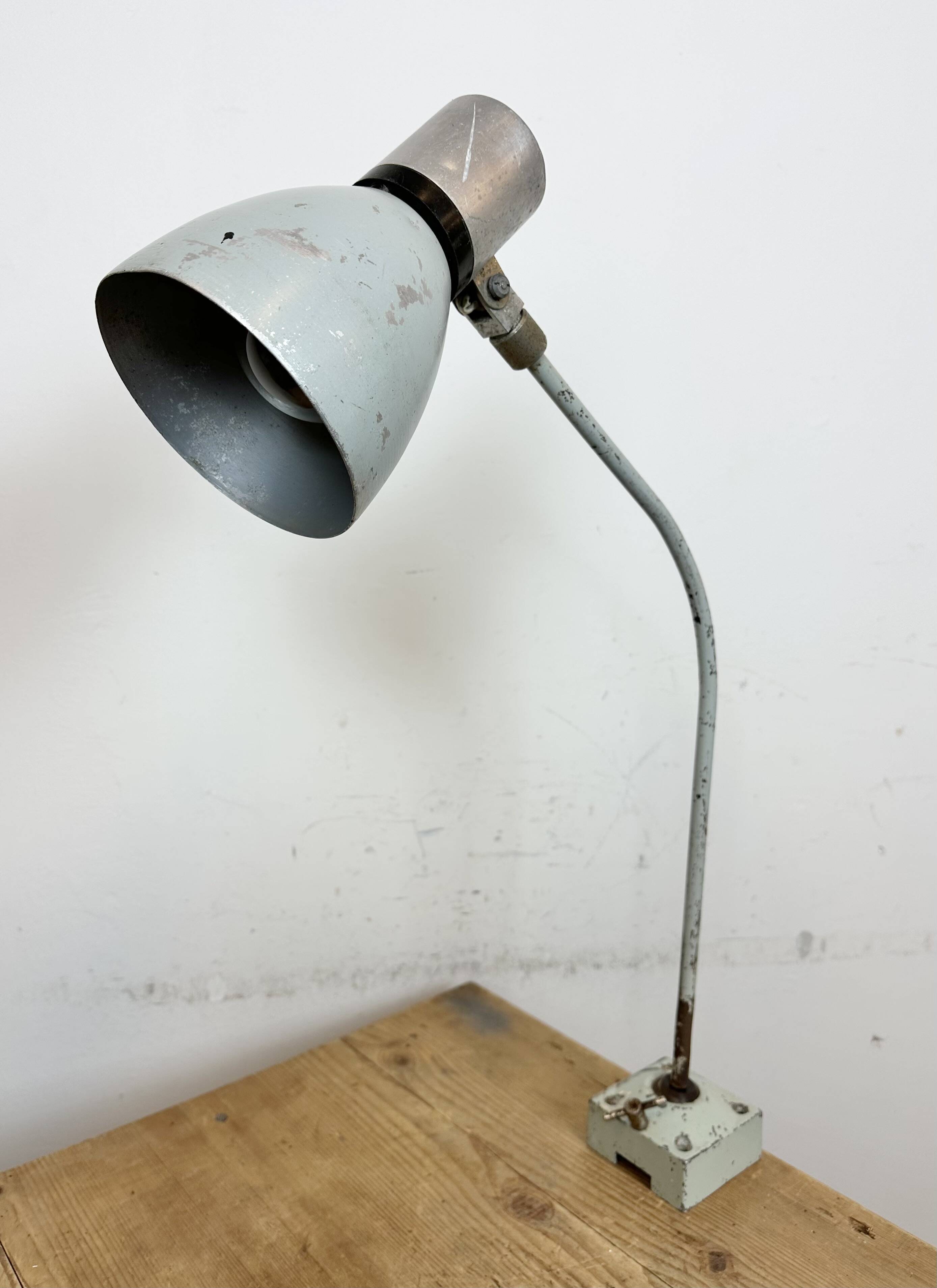 Grey Industrial Table Lamp from Elektrosvit, 1970s