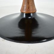 1969s beech round dining table, Czechoslovakia