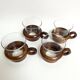 4 tasses Schott Mainz Jeanner teck & verre design 60s