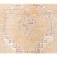 1960s orange geometric Turkish hand-knotted runner 91x330