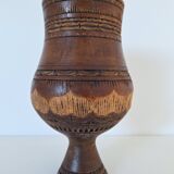 Carved wooden bowl/vase