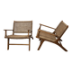 PAire de fauteuils corde d'Olivier de Schrijver