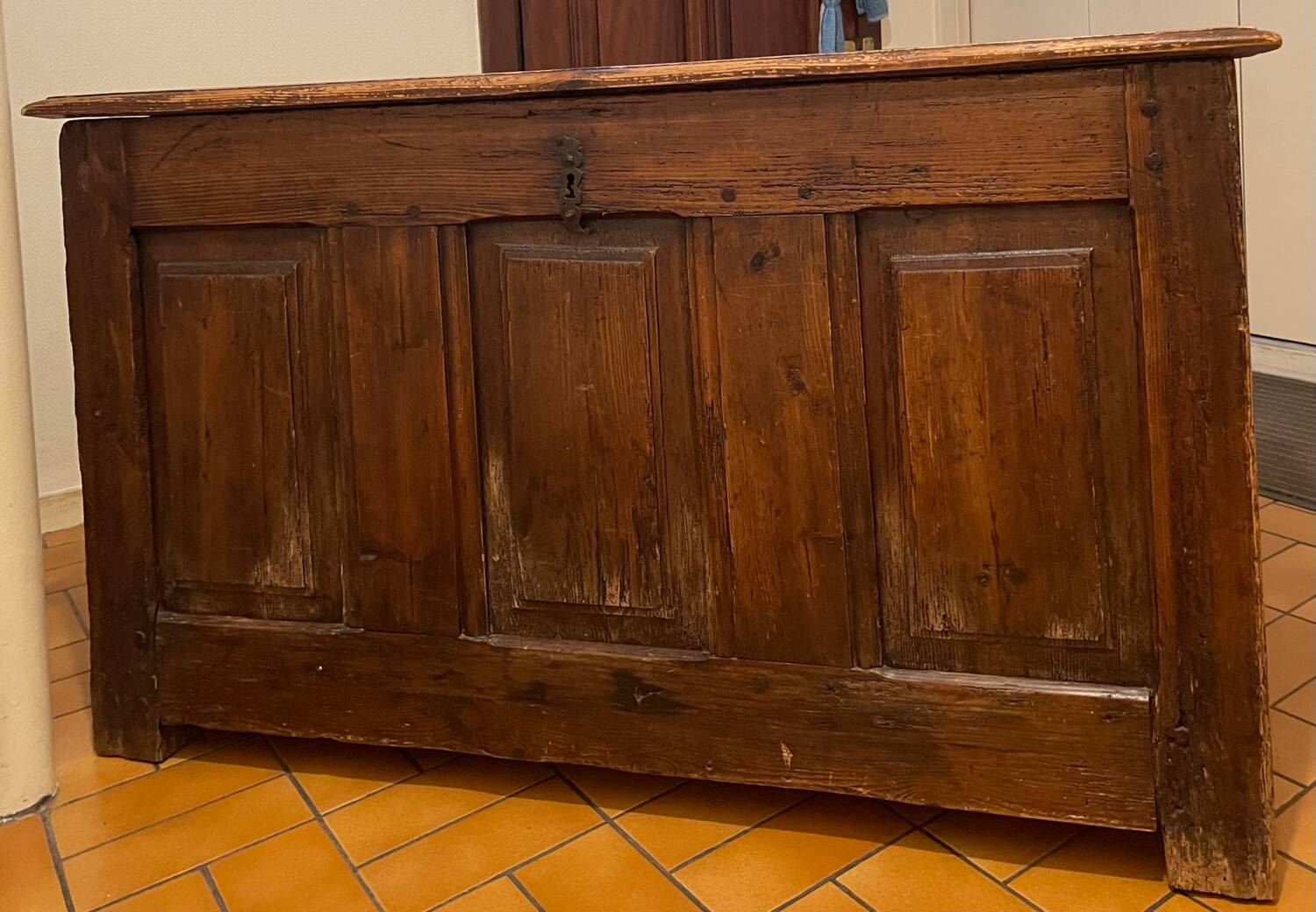 17th-century solid oak chest