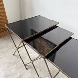 Adnet 1950s nesting tables trio