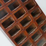 English Haberdashery Shop Cabinet with Glass Fronted Drawers, Circa 1930s