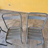 Lot of 6 garden chairs made of steel.