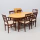 Vintage Scandinavian dining set - table + 4 chairs and 2 armchairs - Hans Ehrlin, Tranås