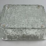 60s 70s ice glass flush mount ceiling lamp by Kaiser Leuchten Germany