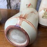 Set of 4 tall Vallauris stoneware goblets