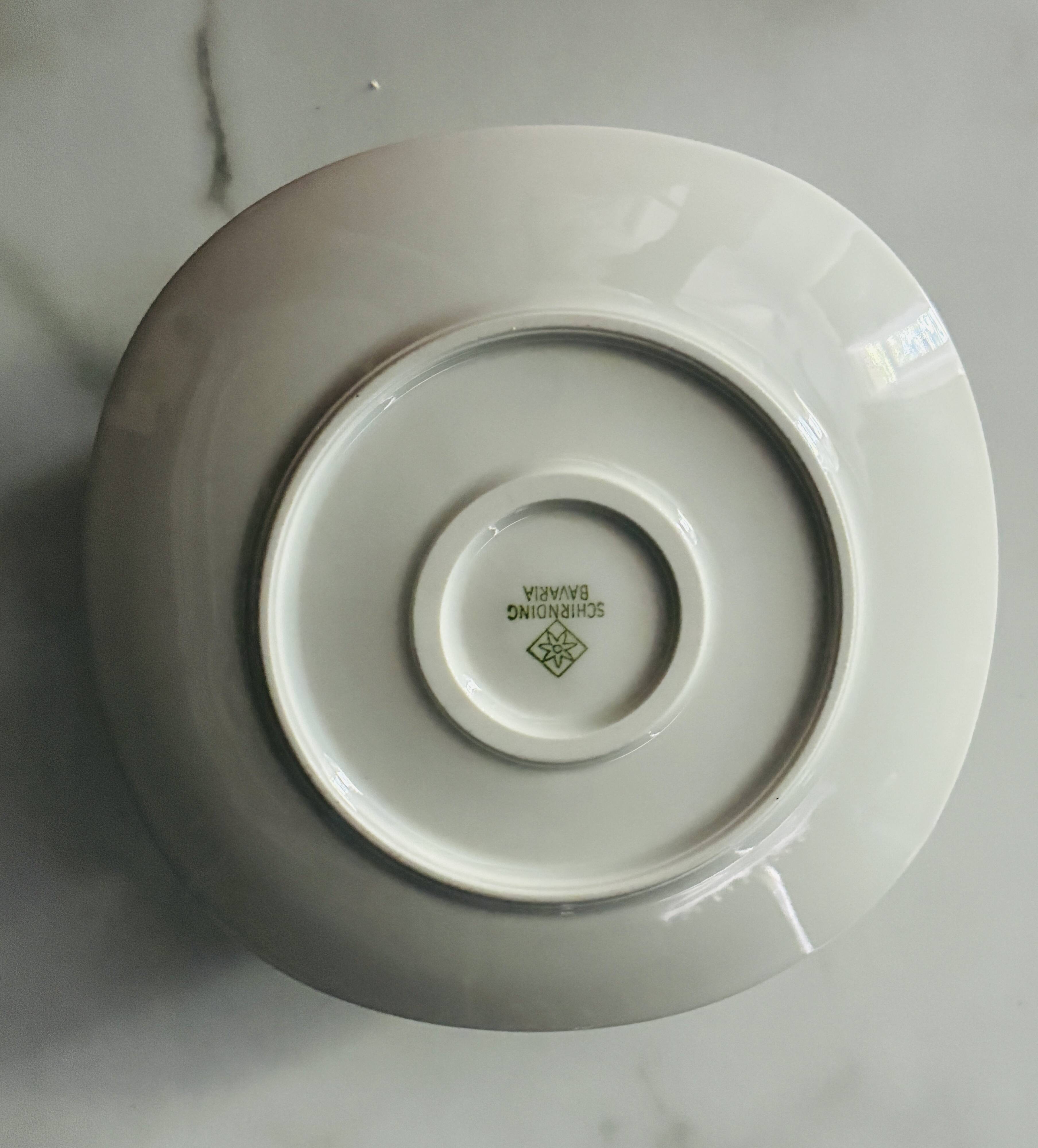 Bowl saucer porcelain Schirnding Bavaria
