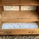 Parisian art deco glass cabinet in raw wood