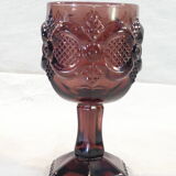 Advertising glass AVON purple decor in vintage relief