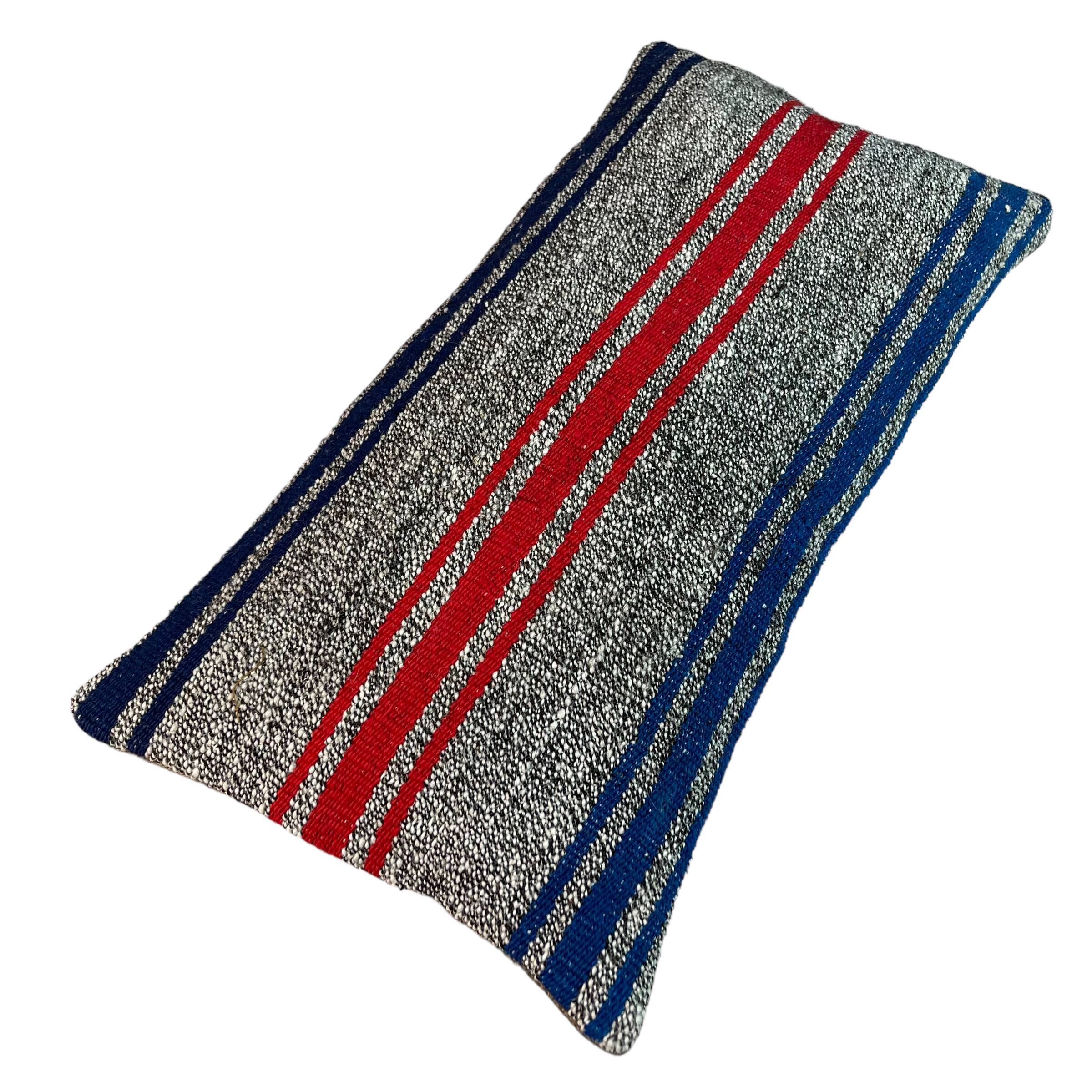 Housse de coussin kilim turc vintage, 30 x 60 cm