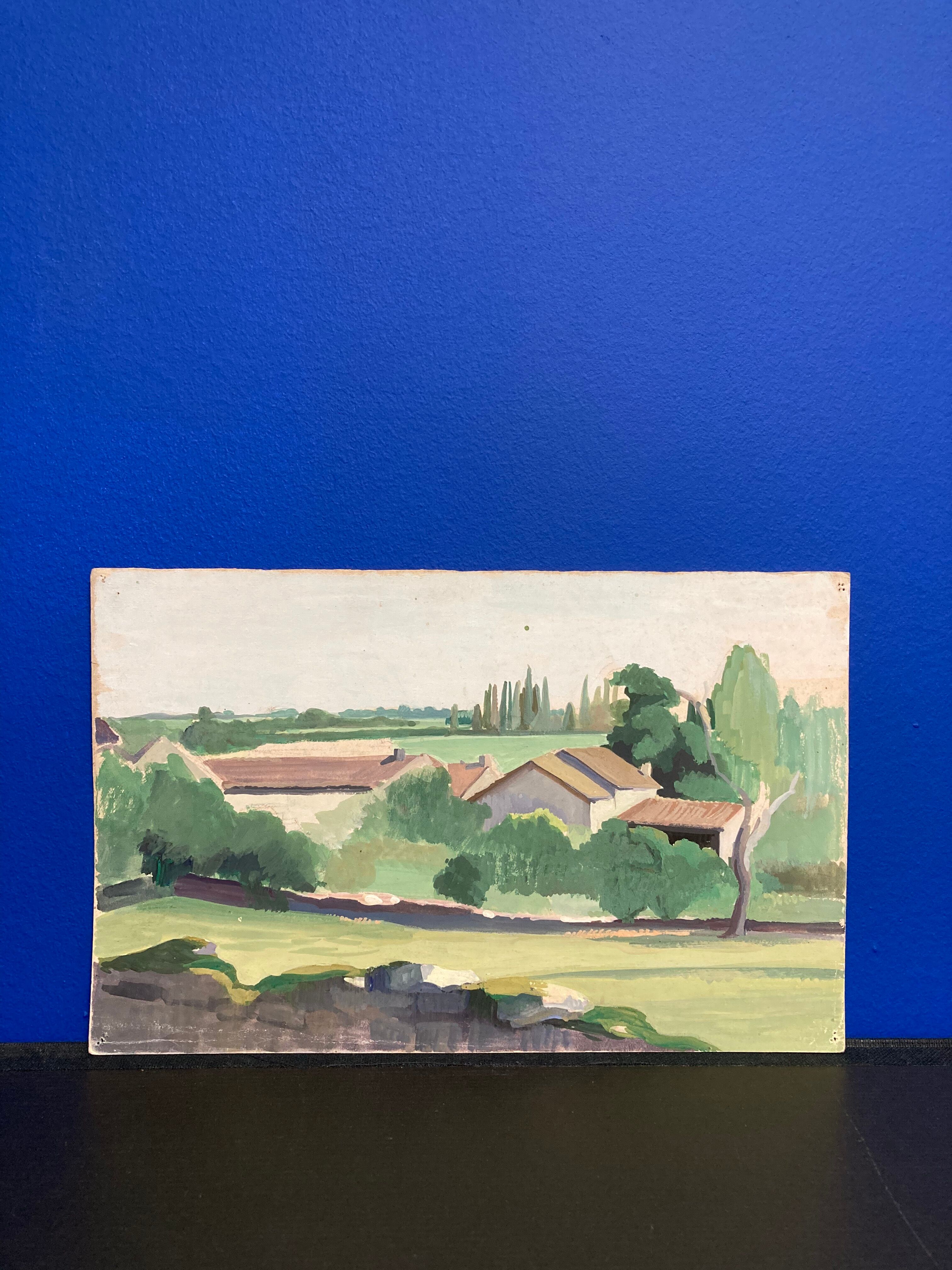 Vintage landscape painting