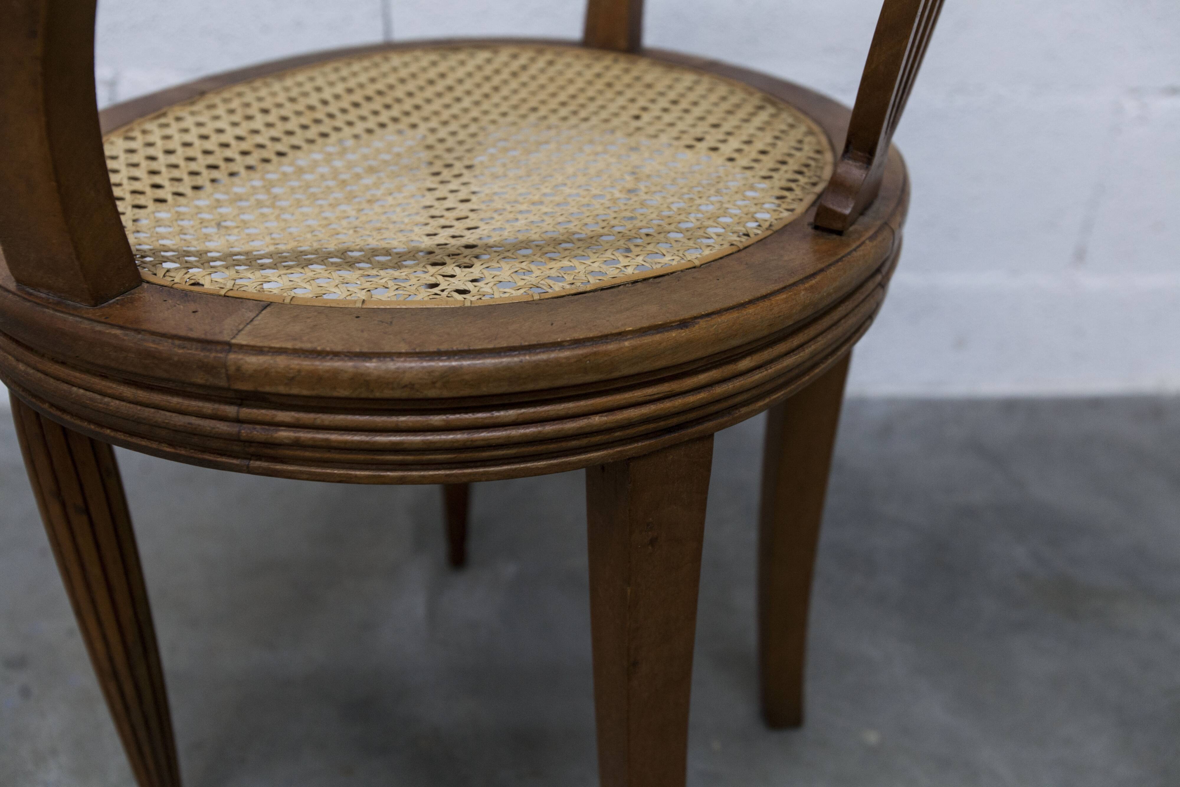 Vintage Louis XVI style chair – Cane seat, lyre-shaped back