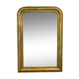 Louis Philippe 1850 mirror, chiseled, gilded with gold leaf